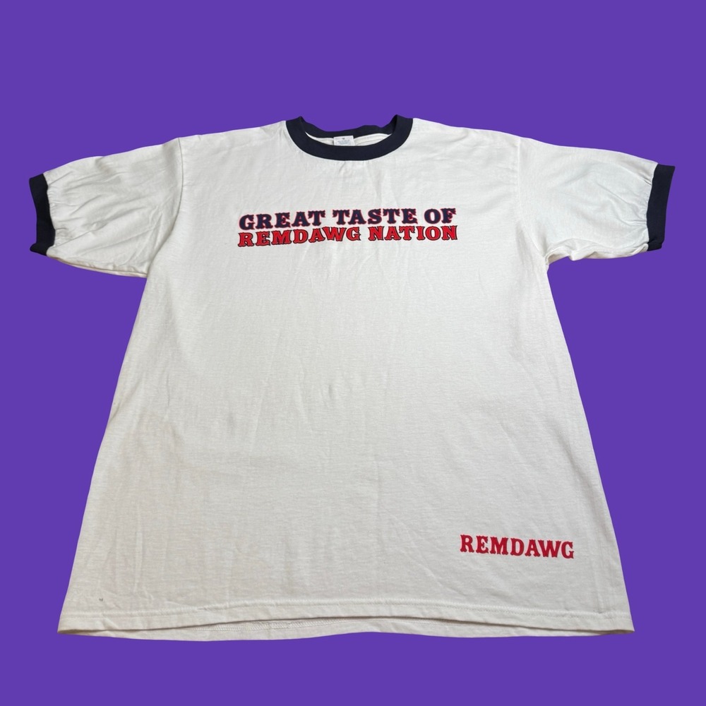 Remdawg Nation Miller Lite Mens XL White Ringer T Shirt MLB Baseball